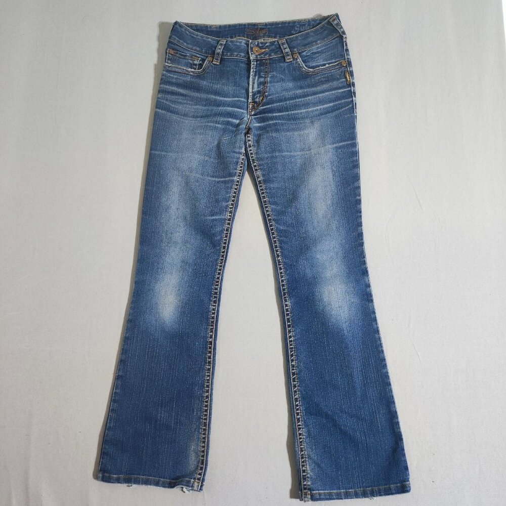 Silver Jeans women's size W30/L34 medium washed blue colour Suki Boot cut jeans